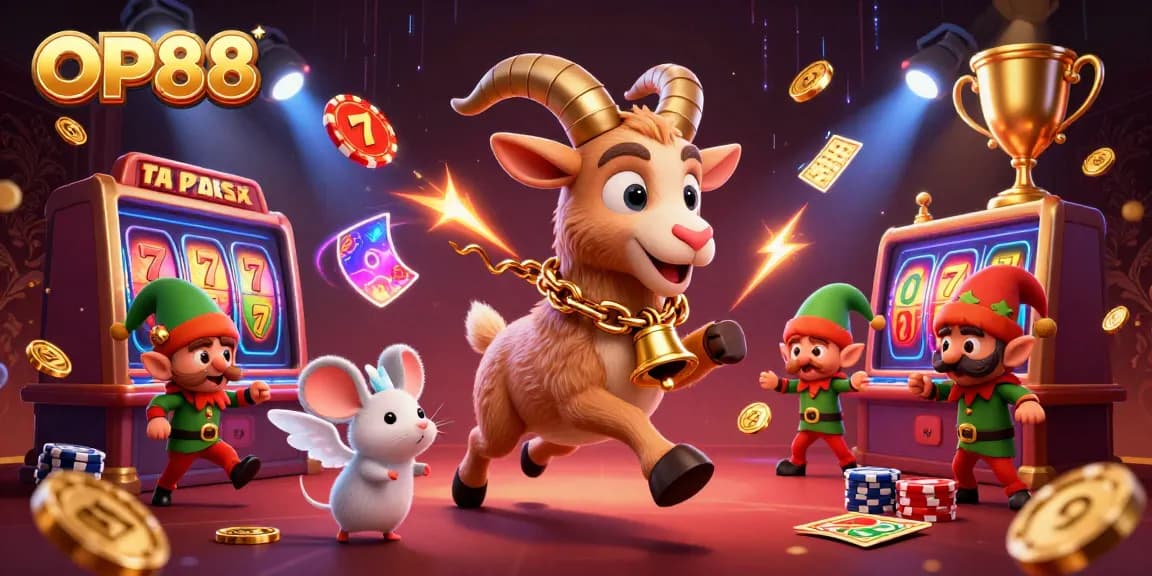 Engage in OP88's thrilling casino experience with lively characters and dynamic betting elements.