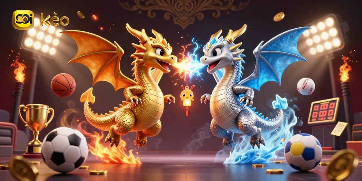 Experience lively soi kèo actions with thrilling sports betting elements in a vibrant 3D illustration.