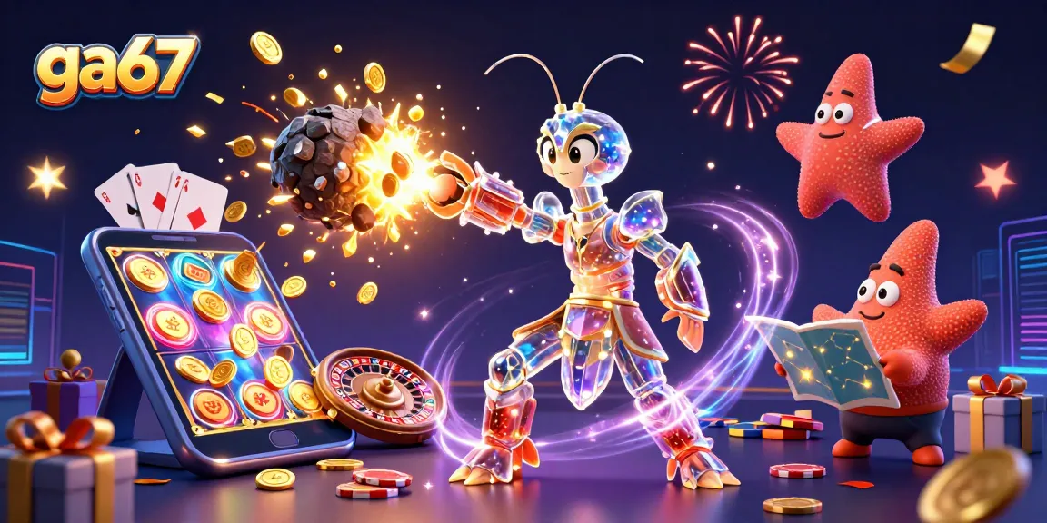 Experience thrilling ga67 gameplay with 3D characters in a vibrant casino atmosphere.