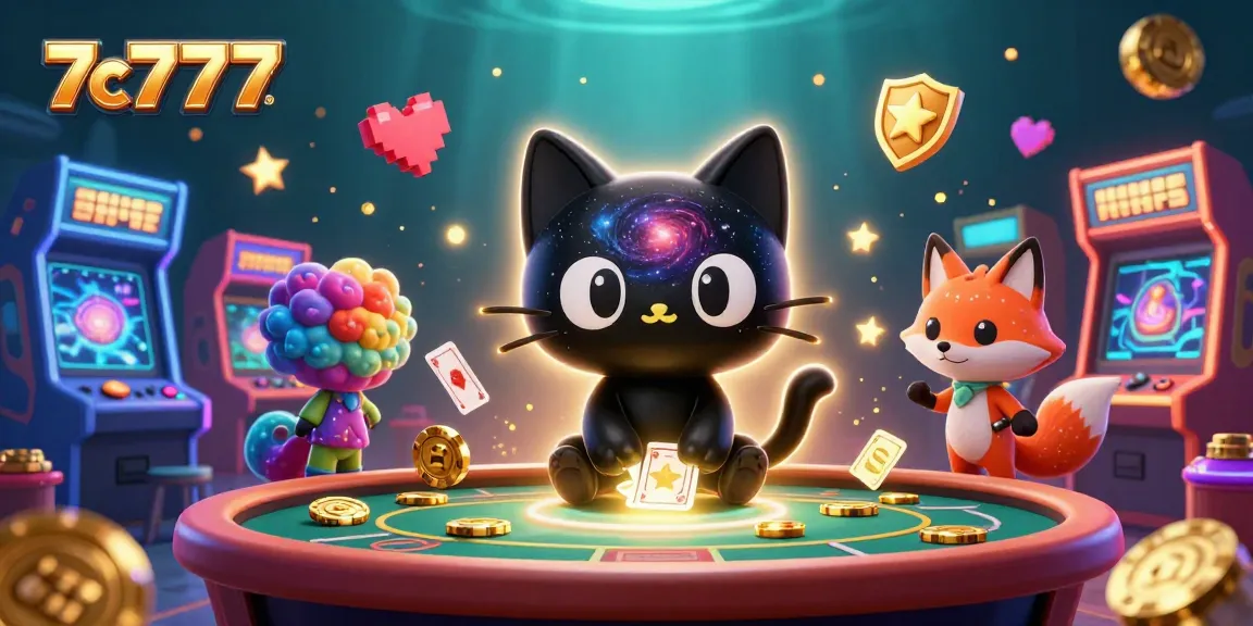 Engage with the vibrant cosmic casino scene featuring 7c7777, attracting players with its gravity charm.