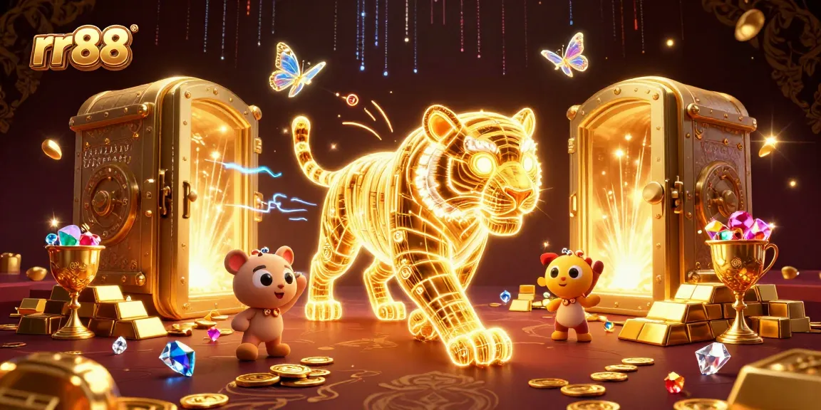Experience thrilling gameplay with rr88 in an ultra-detailed digital casino scene showcasing vibrant energy and exciting opportunities.
