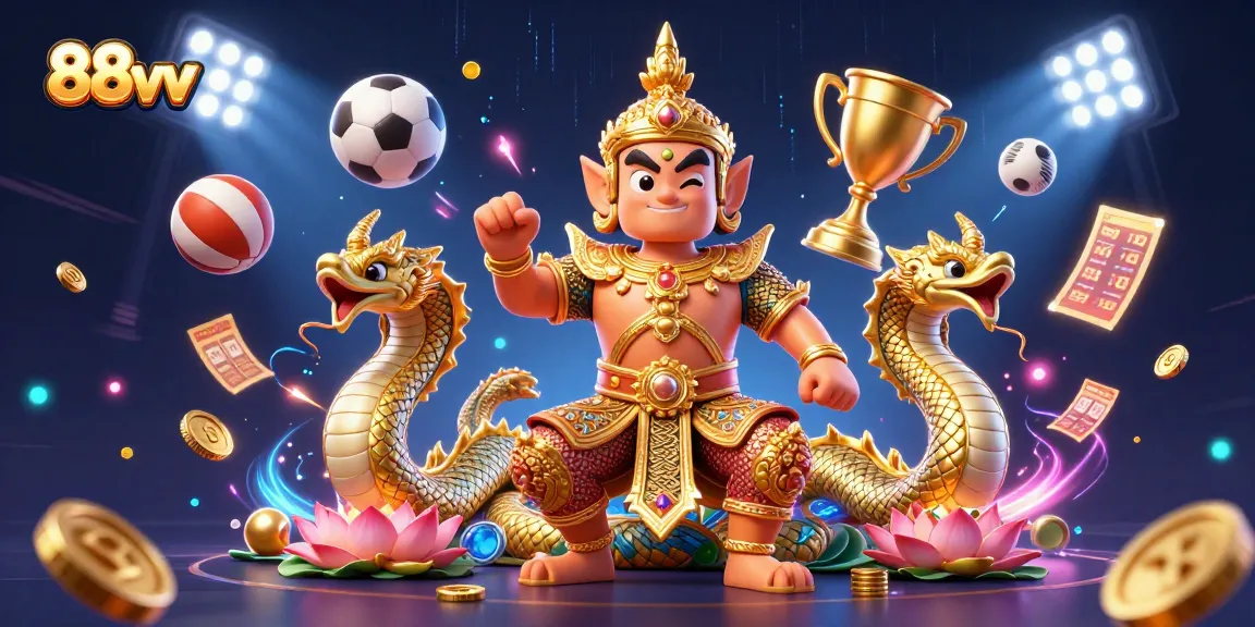 Win big at 88vv with lively sports-themed elements and vibrant 3D characters.