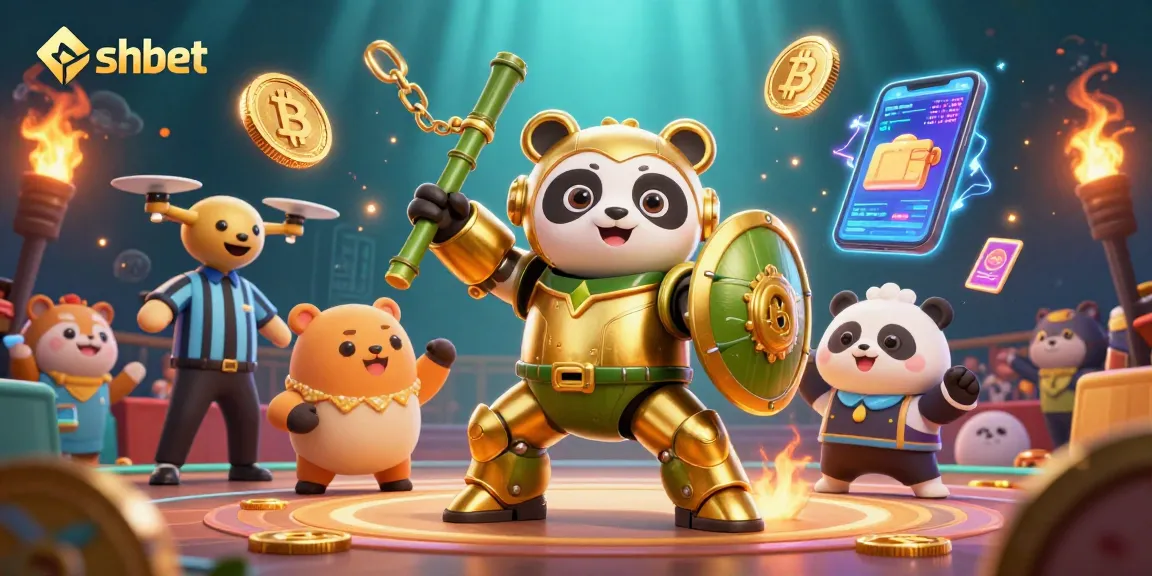 Experience thrilling gaming action at shbet with a dynamic 3D gambling illustration.