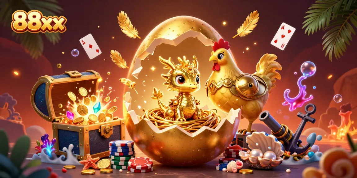 Engage in thrilling gameplay with 88xx at an exciting online casino scene featuring a golden dragon.