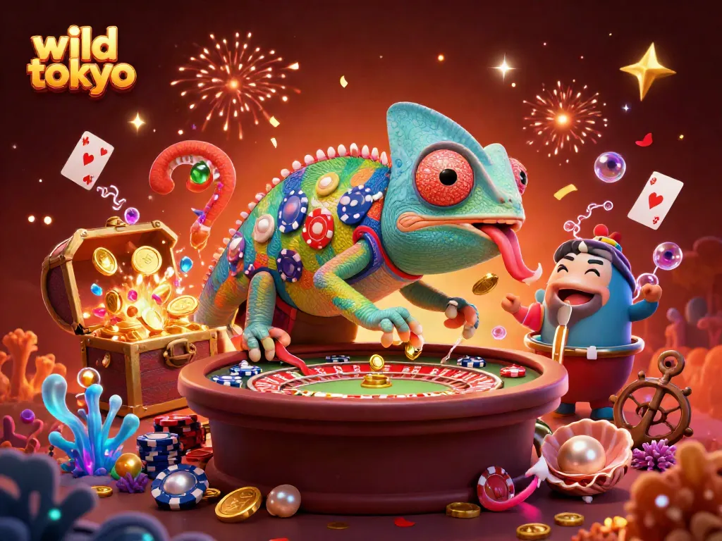 Experience exhilarating gaming action at Wild Tokyo Casino, featuring vibrant chameleon and exciting games.