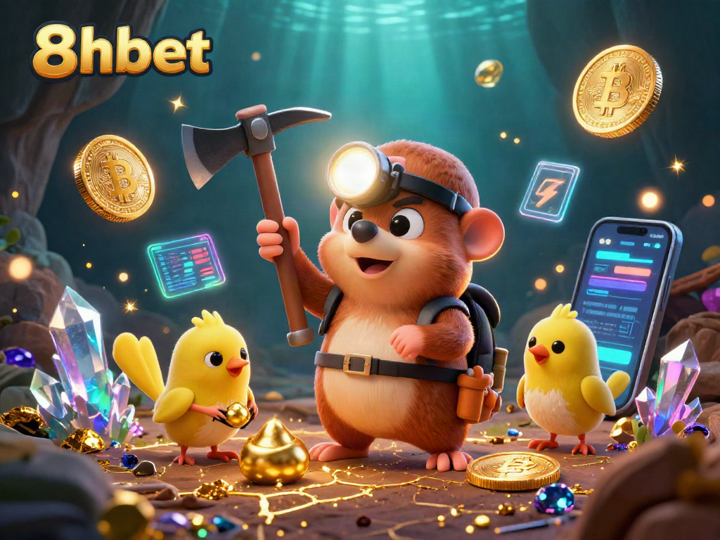 Join the treasure hunter mole at 8xbet, mining crypto gems and winning big!