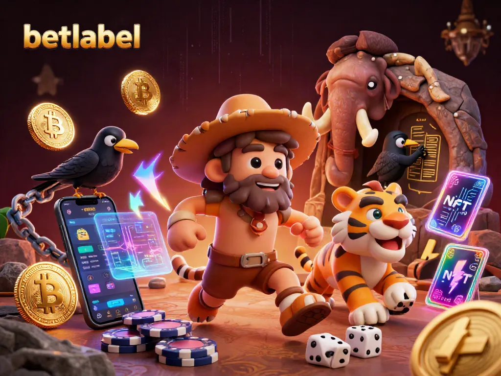 Experience thrilling excitement at betlabel's vibrant prehistoric casino with animated characters!