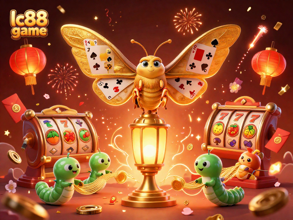 Engage with the exhilarating lc88 game in a vibrant casino scene filled with gold and luck.