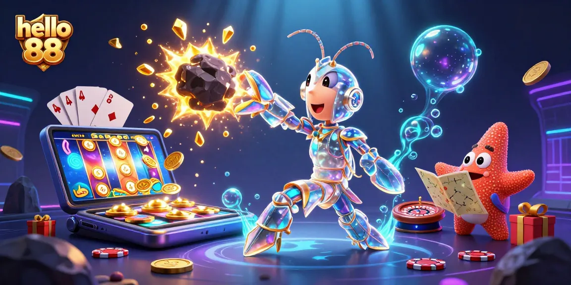 Experience thrilling gaming action at hello 88 featuring vibrant casino elements and exciting designs.