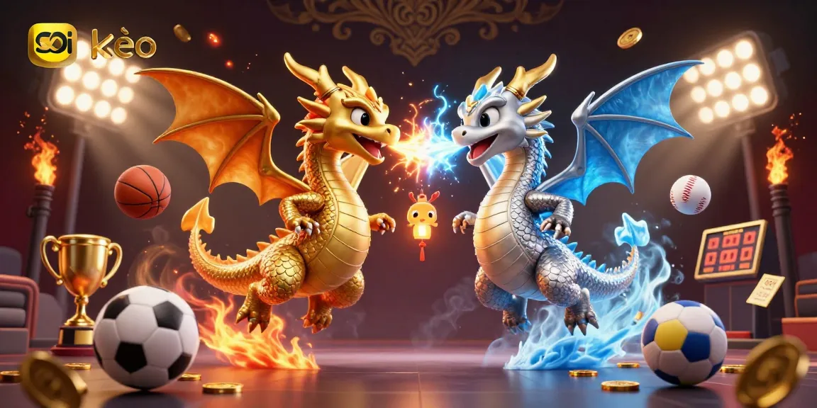 Experience lively soi kèo actions with thrilling sports betting elements in a vibrant 3D illustration.